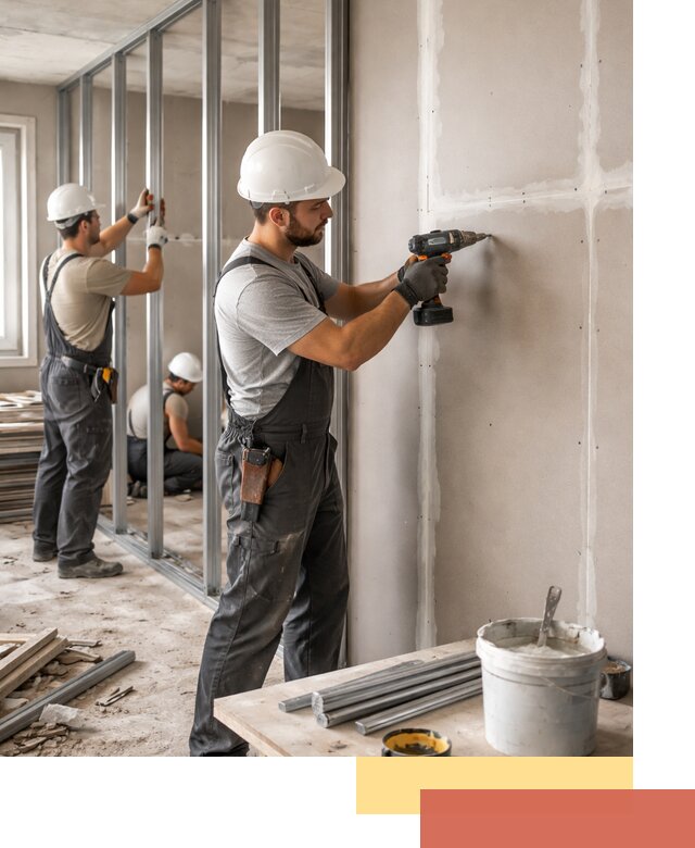 Перегородки из огнестойкого гипсокартона в Серпухове под ключ