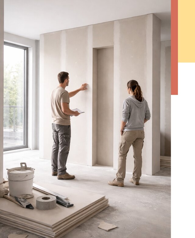 Зонирующая перегородка из гипсокартона в Серпухове от 2845 руб. под ключ | ОТДЕЛОЧНИК-Срп