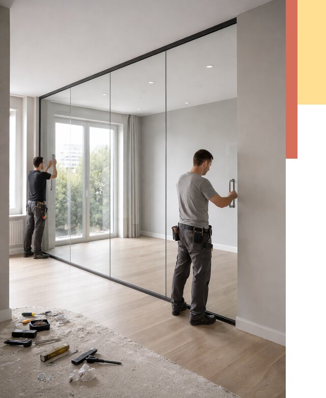 Изготовление стеклянных перегородок в Серпухове от 12549 руб. под ключ | ОТДЕЛОЧНИК-Срп