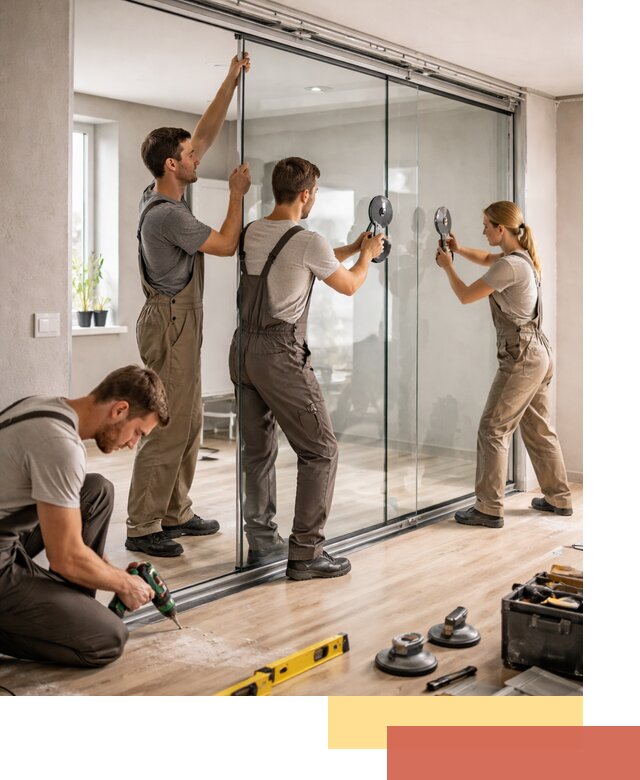 Изготовление стеклянных перегородок на заказ в Серпухове