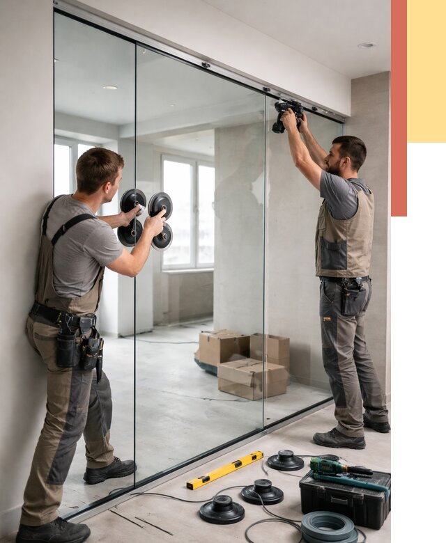 Монтаж стеклянных перегородок в Серпухове от 6605 руб. | ОТДЕЛОЧНИК-Срп