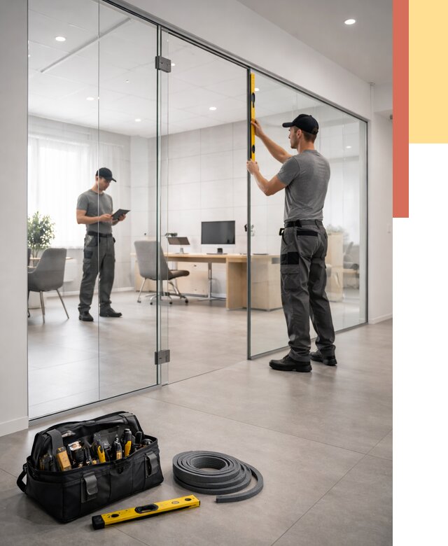 Цельностеклянные перегородки под ключ в Серпухове от 9653 руб. — монтаж и цены | ОТДЕЛОЧНИК-Срп