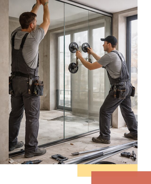 Цельностеклянные перегородки под ключ в Серпухове