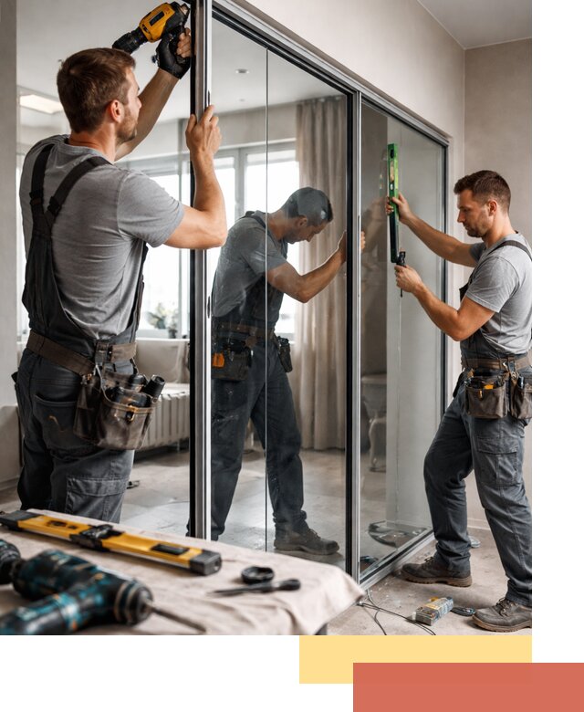 Каркасные стеклянные перегородки под ключ в Серпухове