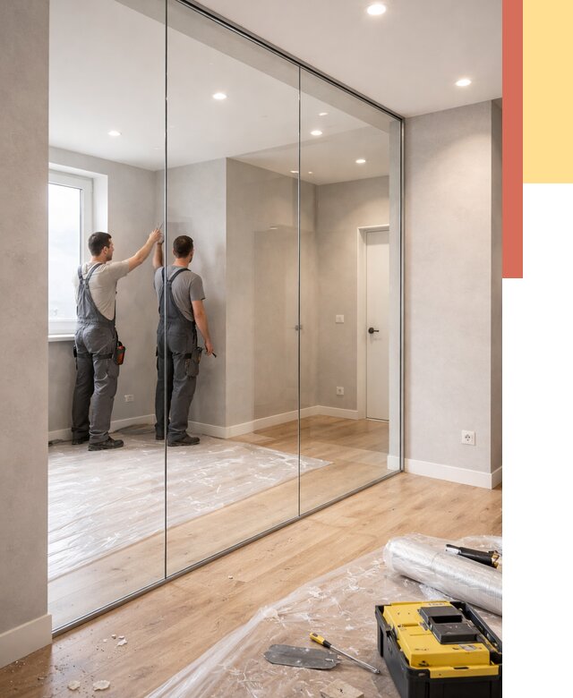 Безрамные стеклянные перегородки в Серпухове — монтаж от 9653 руб. | ОТДЕЛОЧНИК-Срп