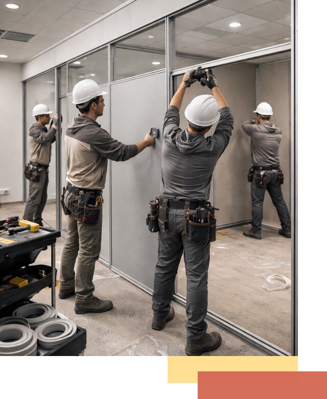 Мобильные офисные перегородки под ключ в Серпухове