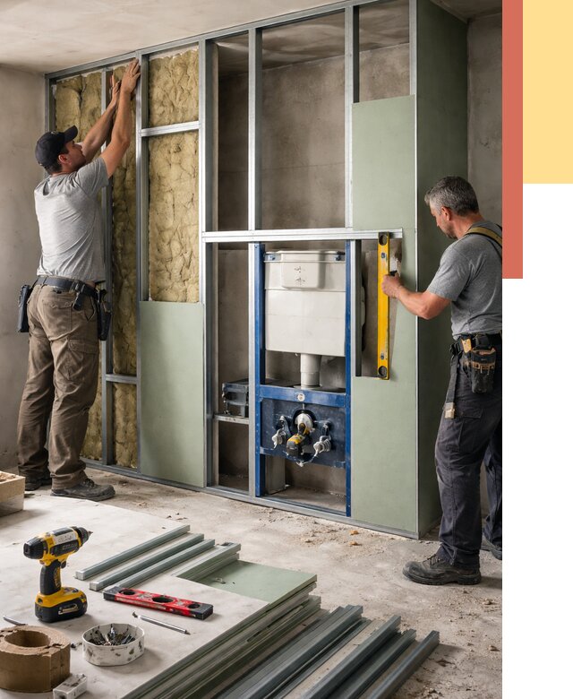 Установка сантехнических перегородок в Серпухове от 8637 руб. | ОТДЕЛОЧНИК-Срп