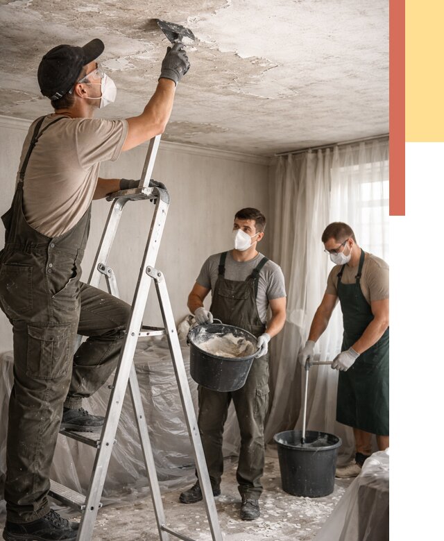 Удаление побелки с потолка в Серпухове от 2540 руб. быстро и недорого | ОТДЕЛОЧНИК-Срп