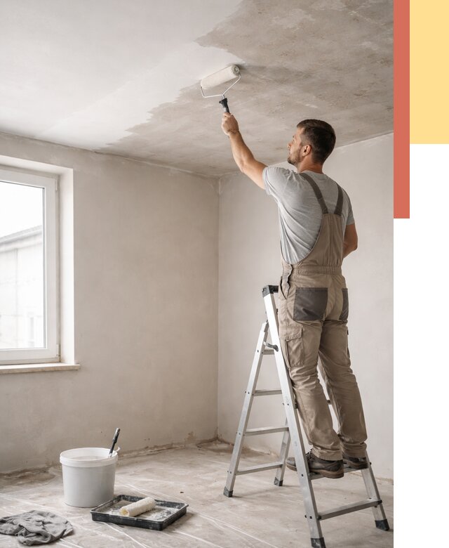 Грунтовка потолка в Серпухове от 2540 руб. — быстро и недорого | ОТДЕЛОЧНИК-Срп