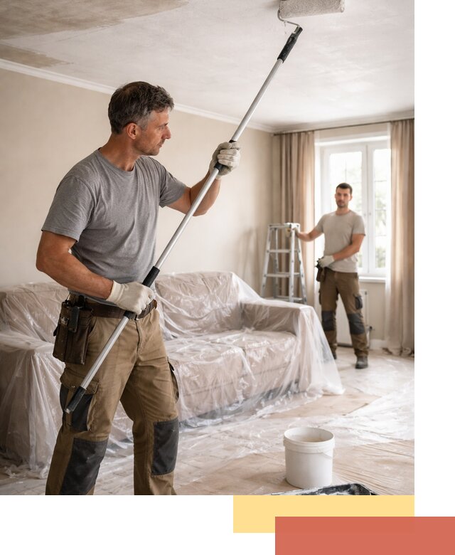 Грунтовка потолка в Серпухове — подготовка под покраску и отделку