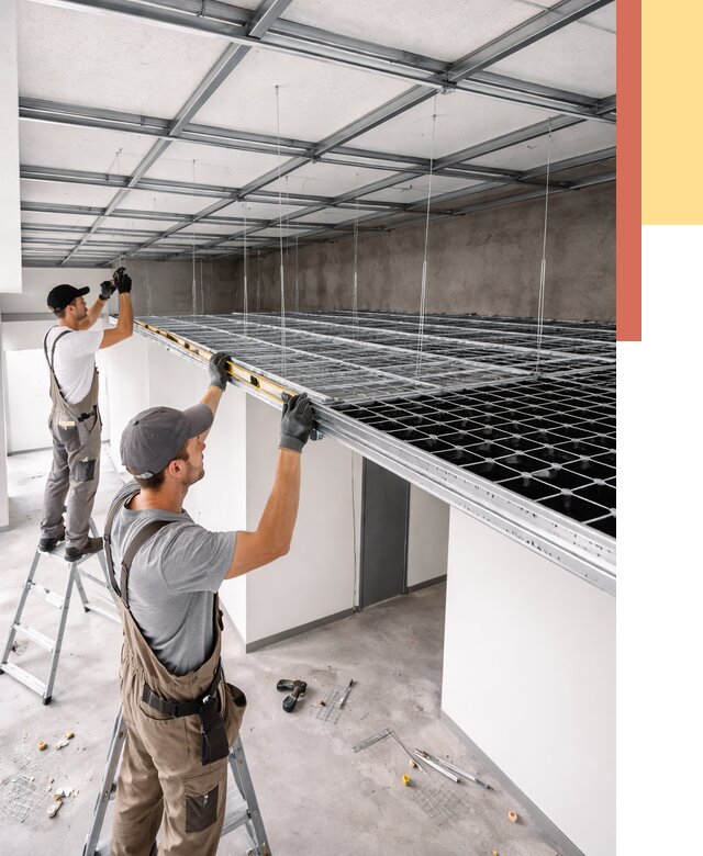 Монтаж потолка грильято в Серпухове от 457 руб./м² — быстрая сборка под ключ | ОТДЕЛОЧНИК-Срп