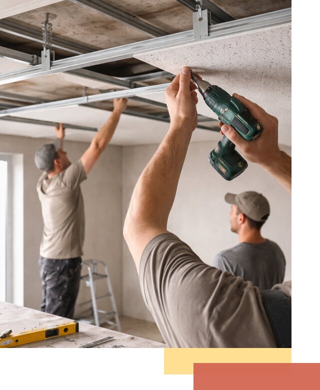 Монтаж акустического потолка в Серпухове под ключ