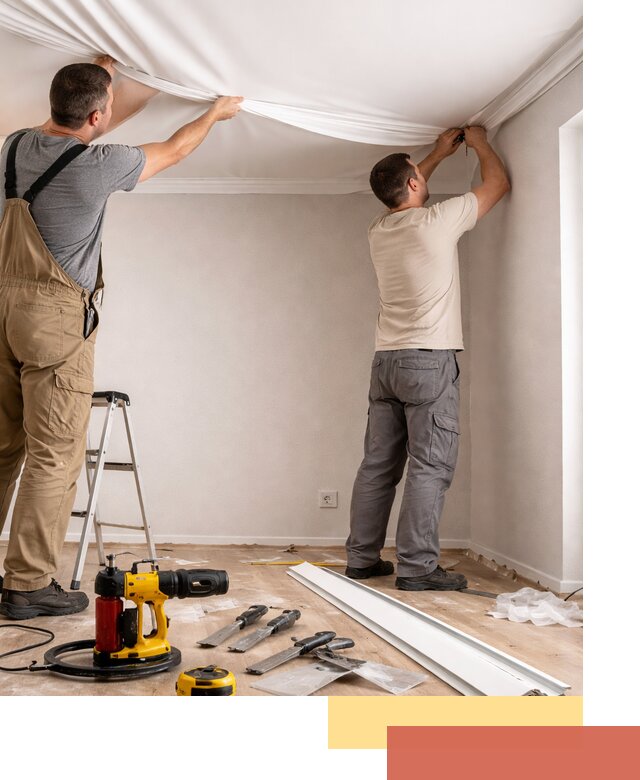 Монтаж ПВХ натяжного потолка в Серпухове качественно и быстро