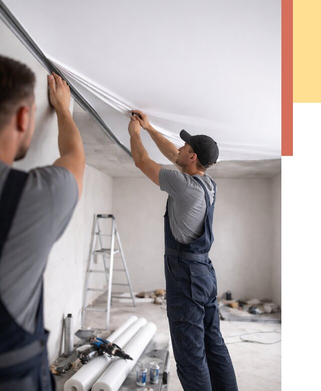 Монтаж матового натяжного потолка в Серпухове от 4572 руб./м² — быстро и недорого | ОТДЕЛОЧНИК-Срп