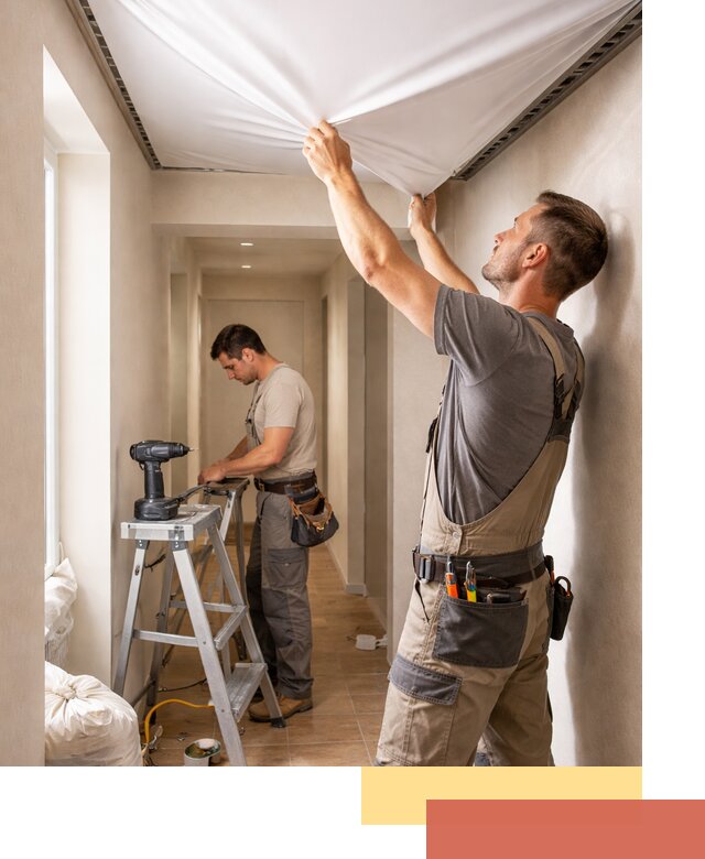 Монтаж натяжного потолка в прихожей в Серпухове