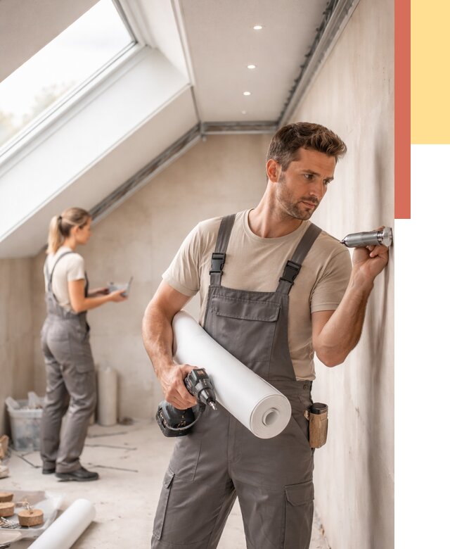 Монтаж натяжного потолка на мансарде в Серпухове от 3556 руб. | ОТДЕЛОЧНИК-Срп