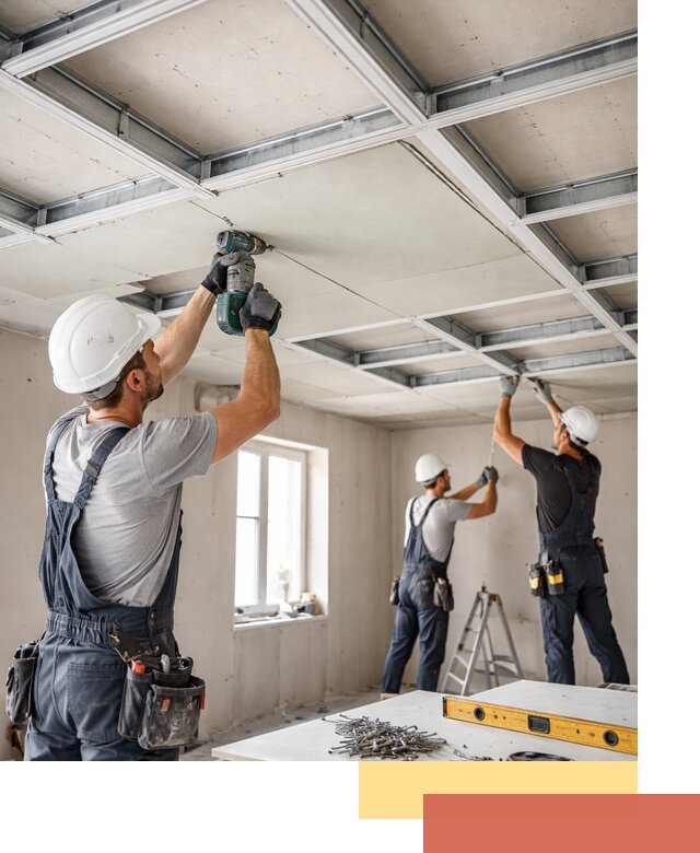 Кессонный потолок из гипсокартона под ключ в Серпухове