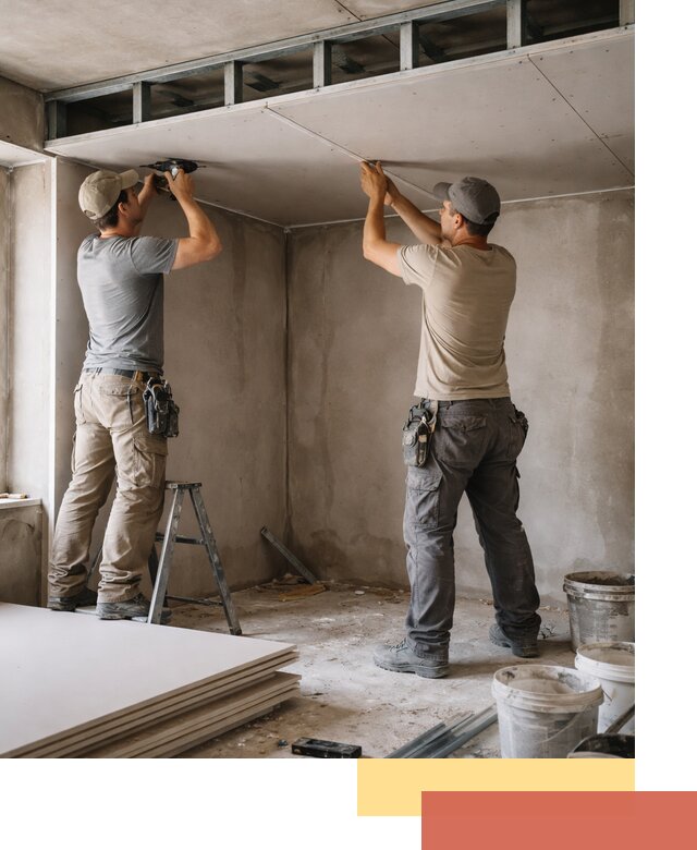 Короб из гипсокартона на потолке под ключ в Серпухове