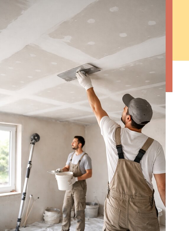 Шпаклевка потолка из гипсокартона в Серпухове от 3252 руб./м2 — услуги под ключ | ОТДЕЛОЧНИК-Срп