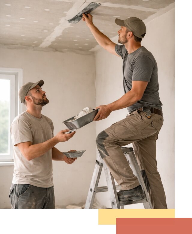 Шпаклевка потолка из гипсокартона в Серпухове качественно и быстро