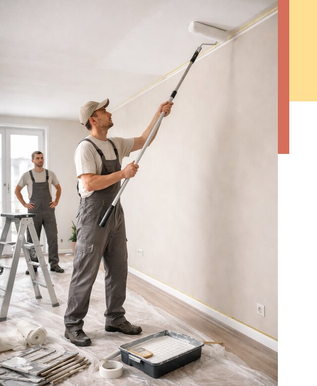 Покраска потолка из гипсокартона в Серпухове от 4572 руб./м2 — услуги под ключ | ОТДЕЛОЧНИК-Срп