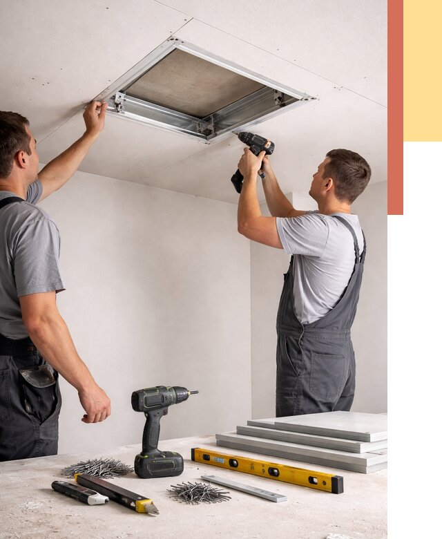 Установка люка в потолок ГКЛ в Серпухове от 2540 руб. под ключ | ОТДЕЛОЧНИК-Срп