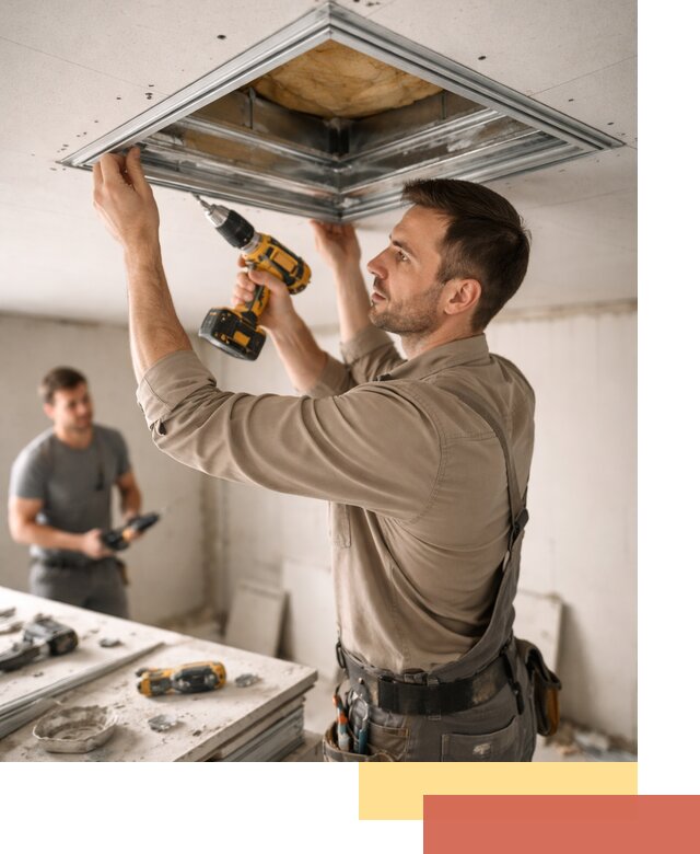 Монтаж люка в потолок из ГКЛ в Серпухове