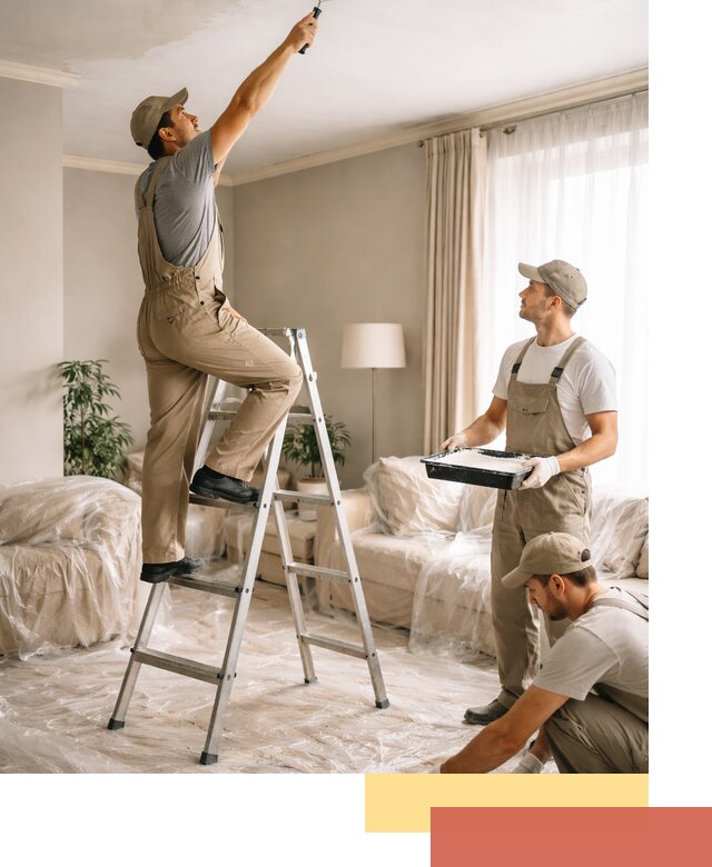 Покраска потолков акриловой краской в Серпухове качественно и быстро