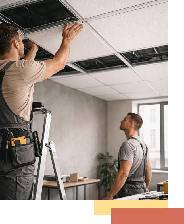 Монтаж потолочной плитки в Серпухове качественно и в срок