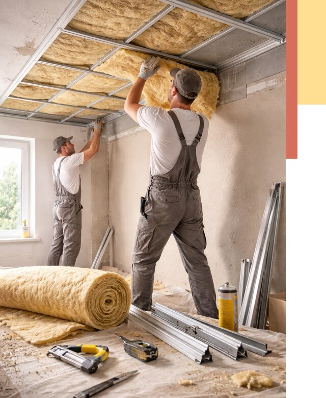 Утепление потолка в Серпухове от 7316 руб/м2 — недорого, быстро, под ключ | ОТДЕЛОЧНИК-Срп