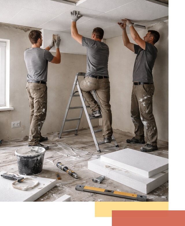 Утепление потолка пенопластом в Серпухове быстро и качественно