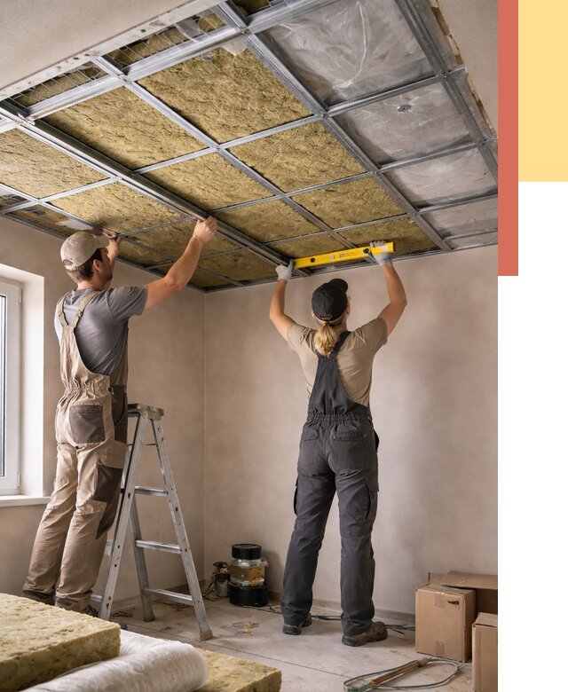 Шумоизоляция потолка в Серпухове от 1270 руб. под ключ — услуги ОТДЕЛОЧНИК-Срп